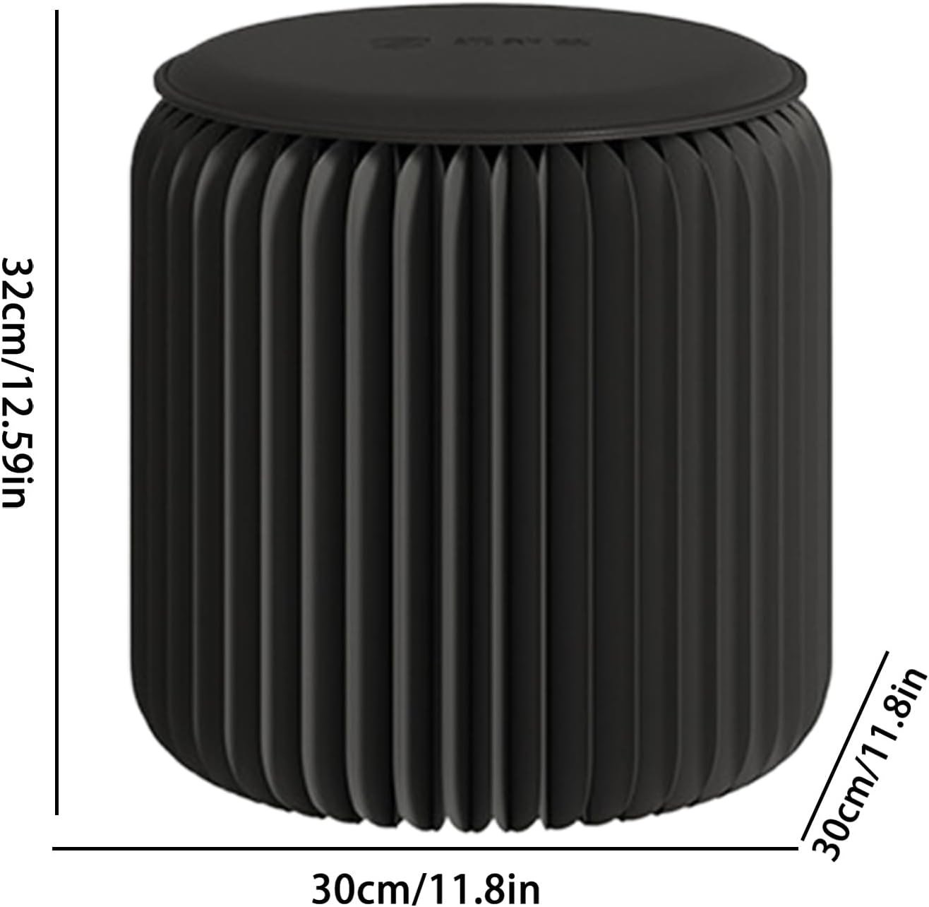 Portable Paper Bench, 30x30x32cm Folding Small Stool with Seat Pad, Waterproof Heavy-Duty Furniture for Dorm, Home, Extra Seating, Travel, Festivals