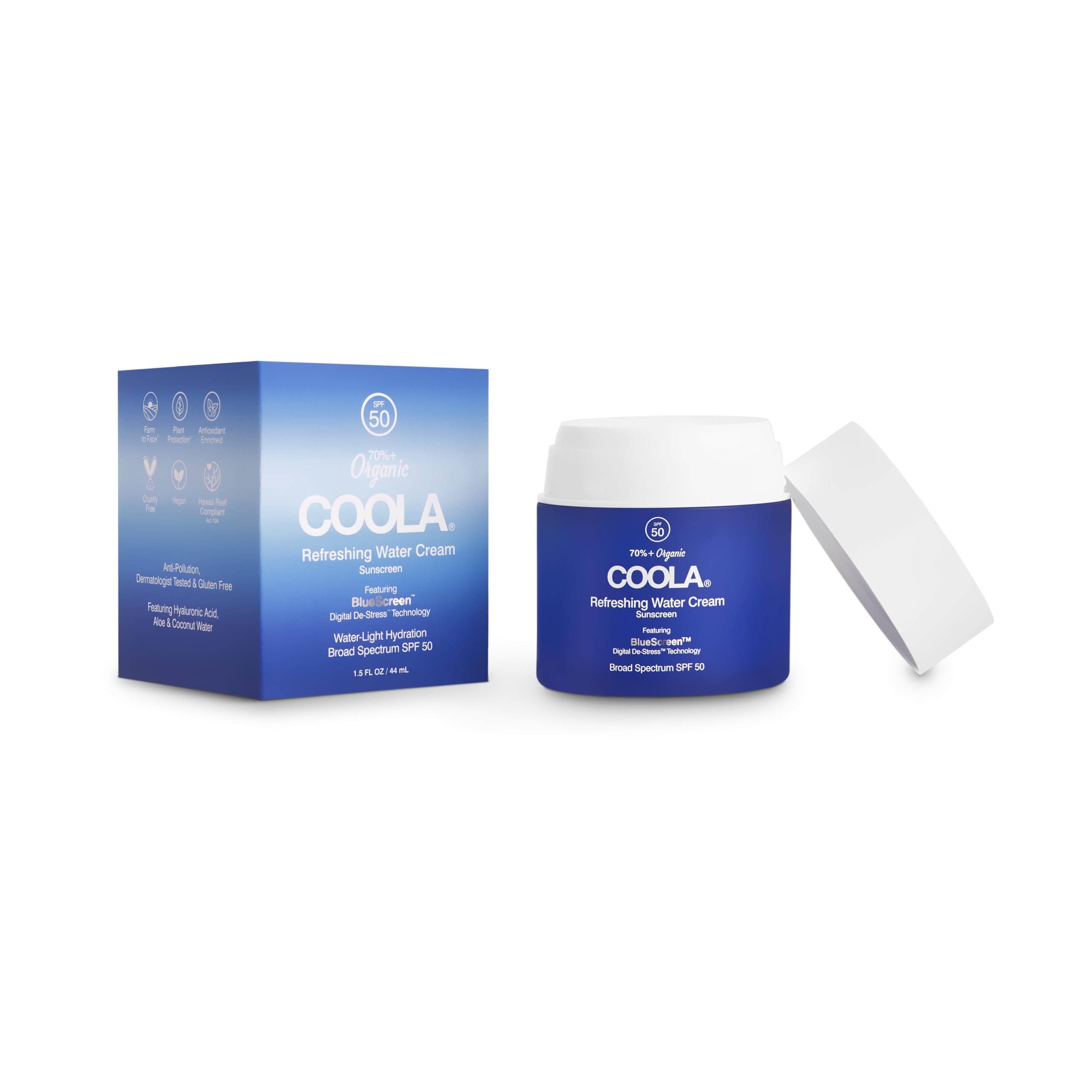 COOLA Refreshing Water Cream Face Sunscreen SPF 50, 44ml