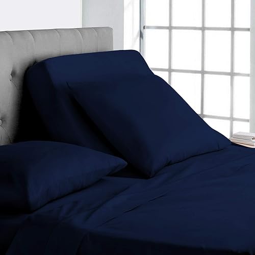 Miniatura 14 de Sábanas Cal-King con parte superior flexible de cabeza dividida para cama ajustable, 800 hilos, 100% algodón, 4 piezas, sábanas de número de sueño