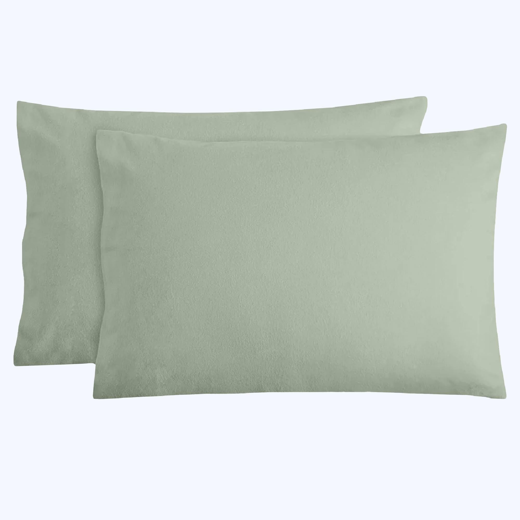 100% Brushed Cotton Flannelette Pillowcase Pair – Soft Warm Winter Pillow Covers, Luxury Heavyweight Brushed Cotton Flannel Pillowcases for Cozy Comfort