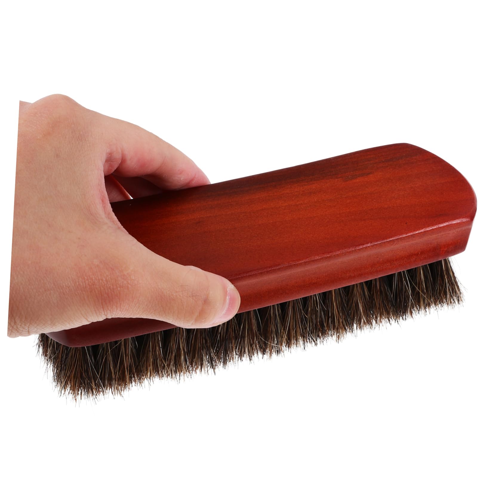 VALICLUD 3piezas Cepillo De Limpieza De Zapatos De Madera Cerdas De Crin De Caballo Herramienta Práctica para Pulido para Calzado y Accesorios