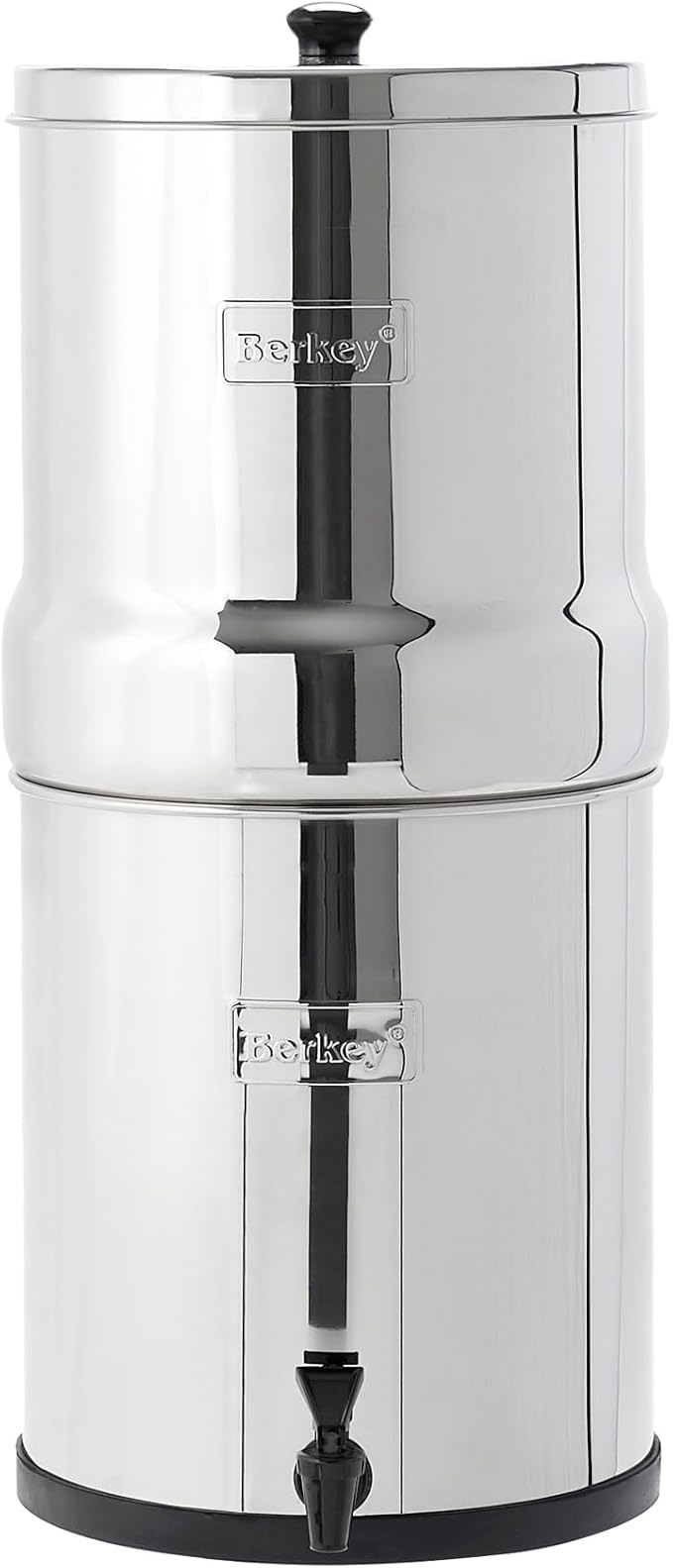 Big Berkey Gravity-Fed Stainless Steel Countertop Water Filter System 2.25 Gallon with 2 Authentic Black Berkey Elements BB9-2 Filters