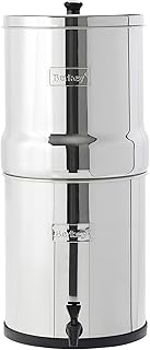 Big Berkey Gravity-Fed Stainless Steel Countertop Water Filter System 2.25 Gallon with 2 Authentic Black Berkey Elements BB9-2 Filters