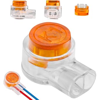 hb-digital UY-D Single Core Connector K1 Low Current Connector for Telecommunication/Signal Cable Cable Quick Tie for Crimping 2 Cores - Telephone Cable Network Cable - Pack of 30