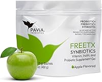 Vista 8 de Pavia Probióticos para la salud digestiva Probióticos frescos para mujeres, hombres y niños Gel Variatoins de sabor (30 sobres, A+C)