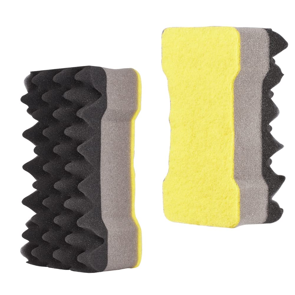Jscarlife Yellow Car Wash Sponge, Large All Purpose Sponges For Cleaning, 2.7In Thick Foam Scrubber Kit For Dishes, Tile, Car, Boat, Easy Grip Sponge For Kitchen, Bathroom, Household Cleaning (Yellow)