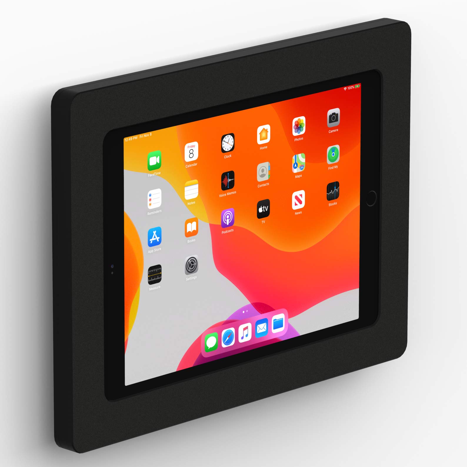 VidaMount Black Covered Home Button VESA Enclosure Compatible With IPad