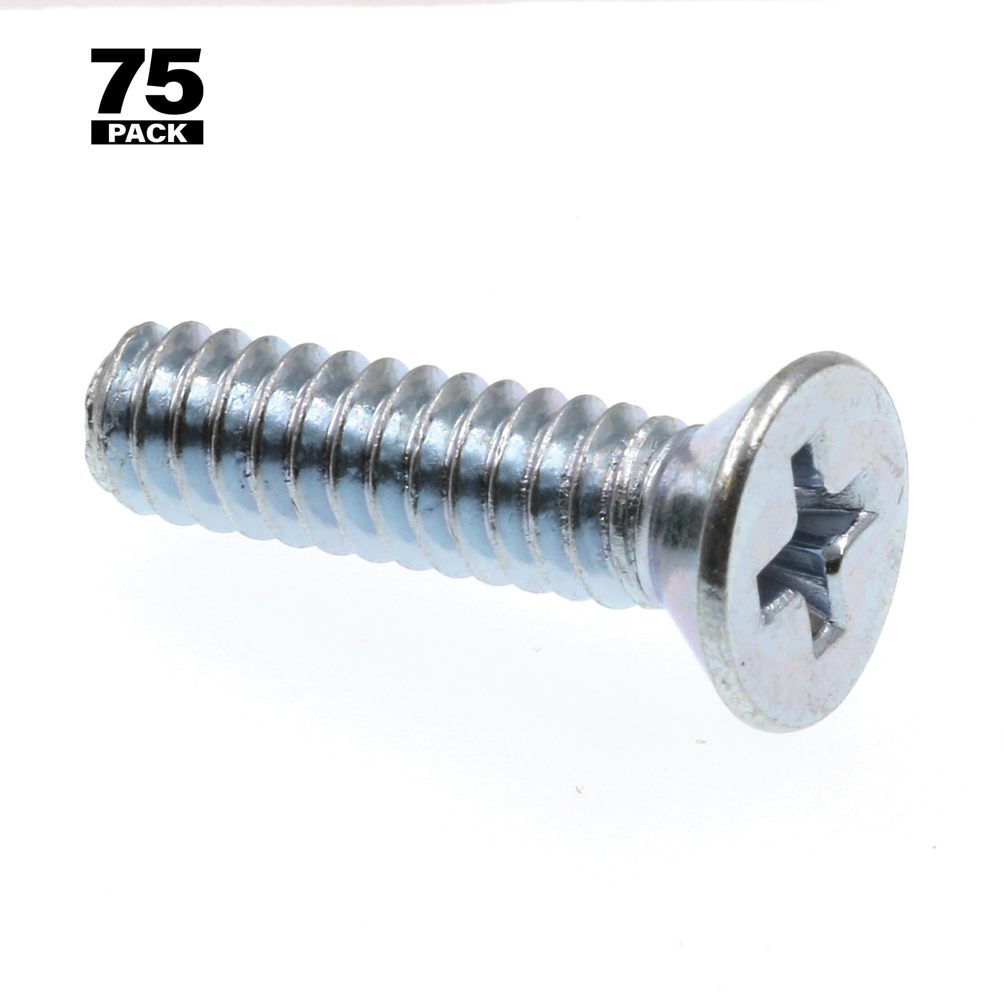 Prime-Line Produkty 9001289 śruba maszynowa z płaskim łbem krzyżowym, 25-61 x 9,5 cm, stal cynkowana galwanicznie, opakowanie 75
