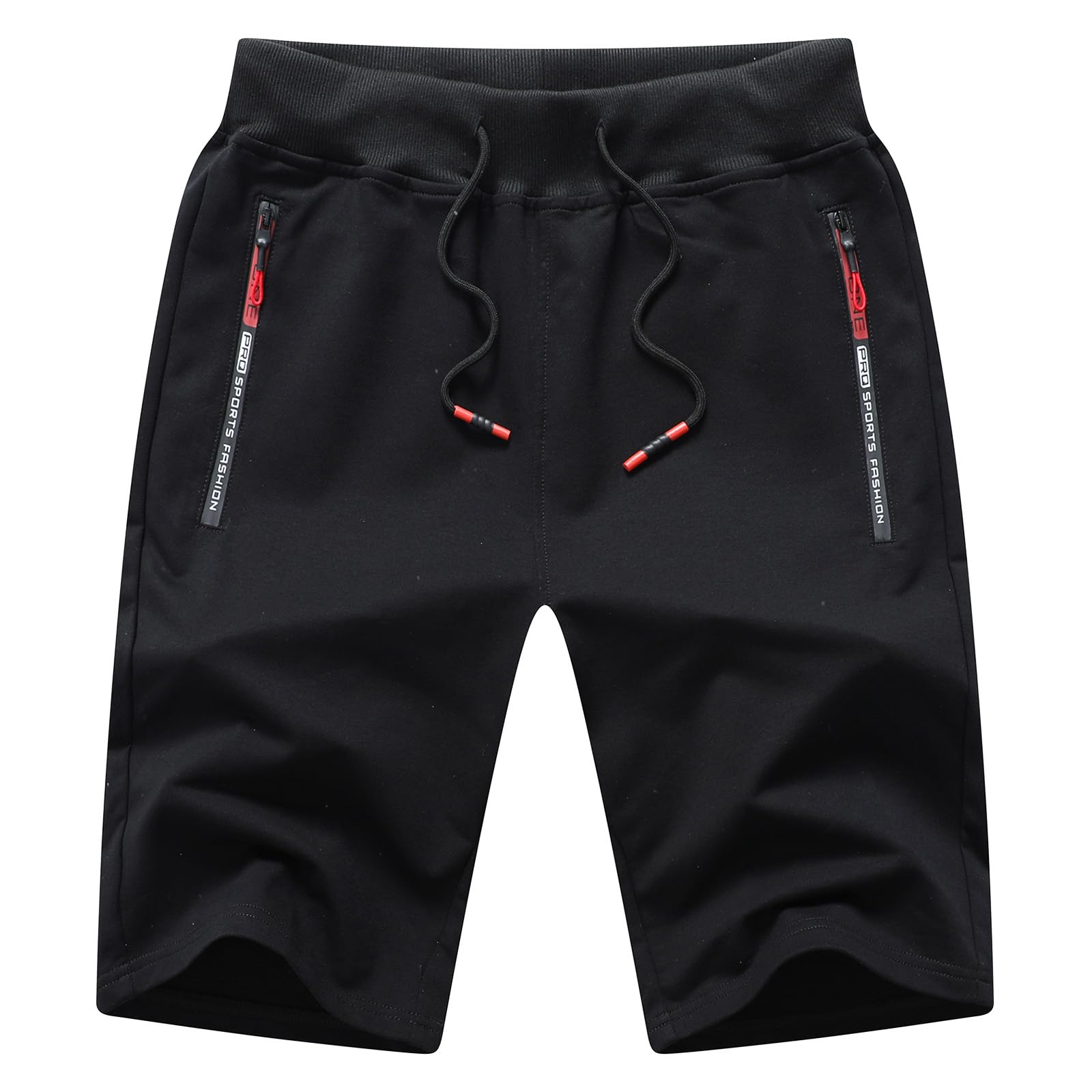 JustSun Kurze Hosen Herren Sport Shorts Sporthose Herren Jogginghose Mit Reißverschluss und Elastische Taille