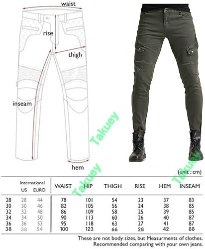 Miniatura 6 de Pantalones de protección para hombre y mujer, pantalones de protección para motociclista, caballero, hockey, motorista, armadura, Verde militar
