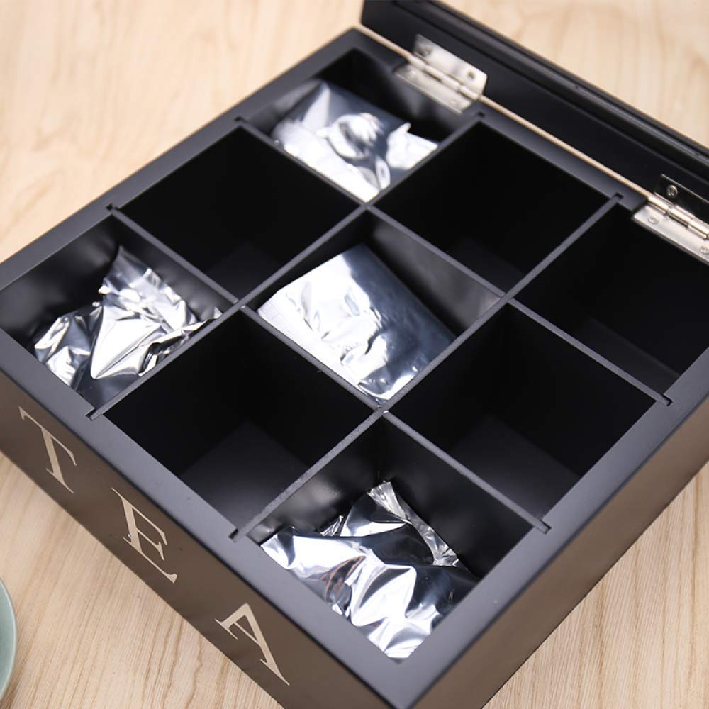 Teebeutel Caddy Box Organizer Und Aufbewahrung, Bambus Tea Box, Hölzerne Teebox Mit Fächern, Kaffee Teebeutel Aufbewahrungshalter Organizer Mit Deckel Für Küchenschränke
