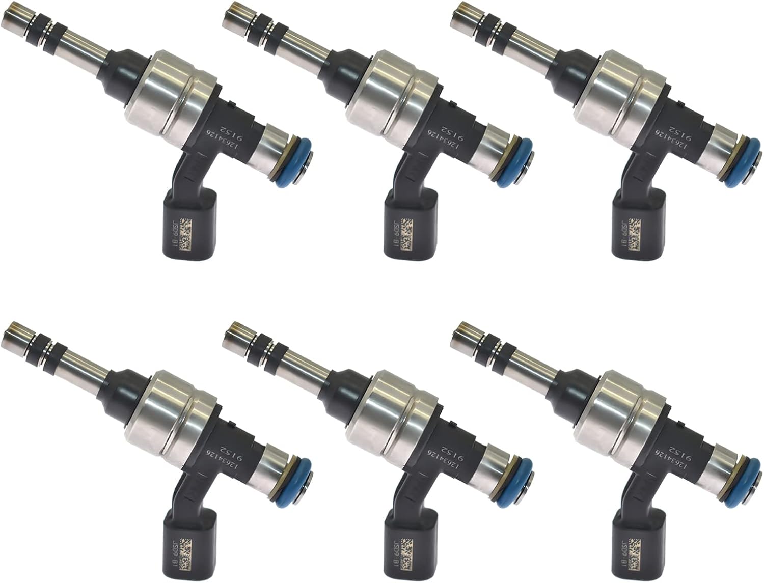Fuel Injector 12634126 FJ1157 JSD9-B1 Compatible With Buick Allure Enclave LaCrosse Cadillac ATS CTS SRX XTS Chevy Impala GMC Canyon Terrain (Set of 6)