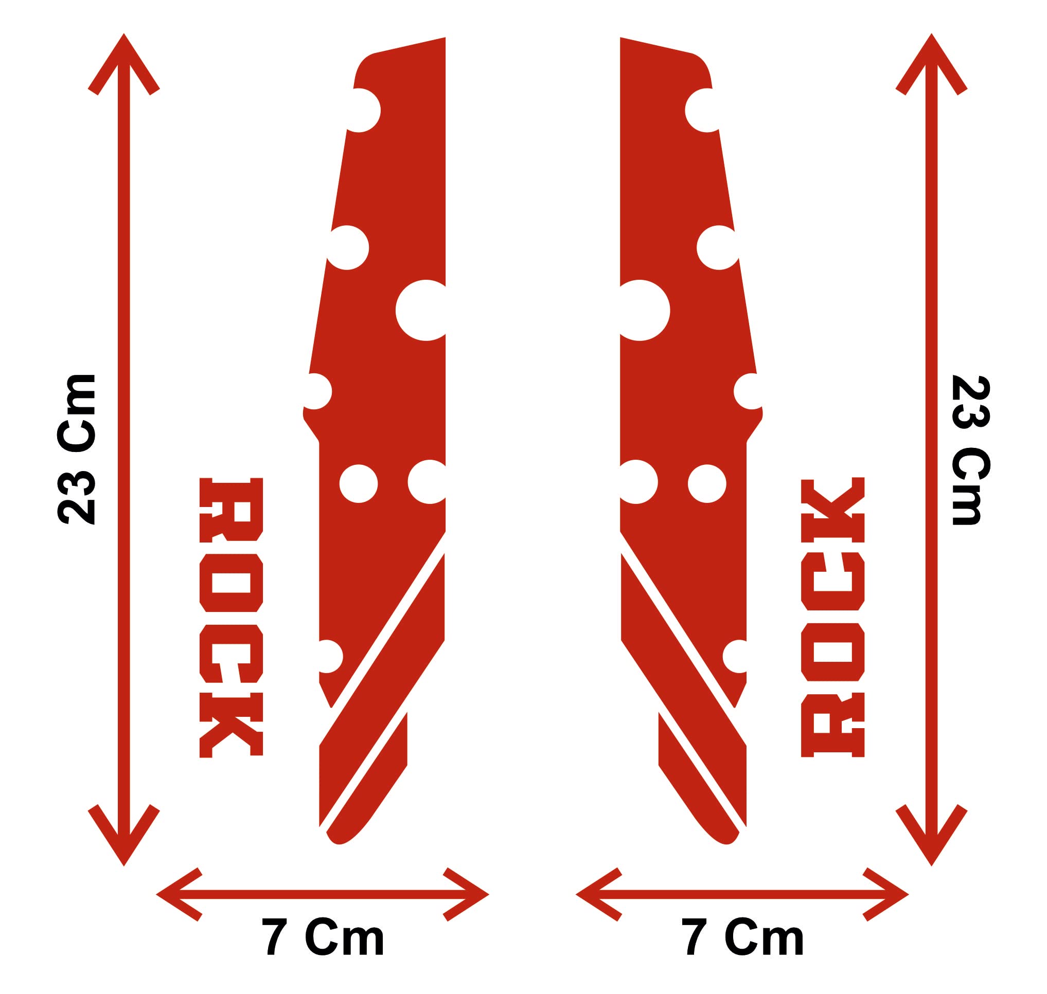 Adesivi Per Cerchi Bici 26-29 Pollici - Vinile Lucido Rosso, Impermeabile E UV Resistente