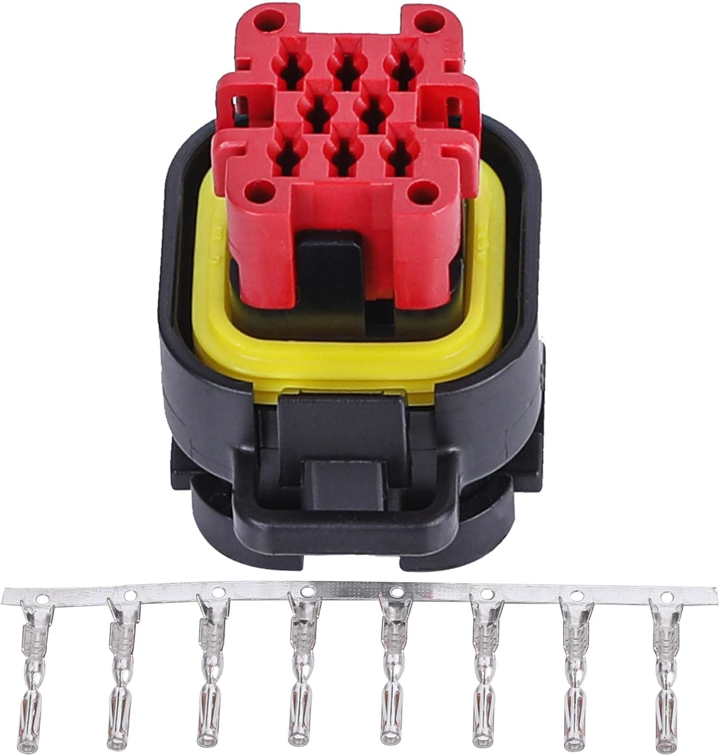 ECU Connector Plug Kit, Waterproof AMP Automotive Female ECU Socket with Terminals (23 Pin)