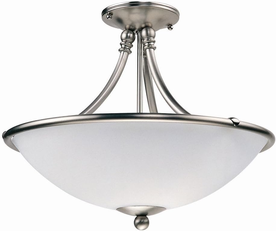 DVI DVP3313ORBHY 3 Light Brighton Bowl Semi Flush Ceiling Light