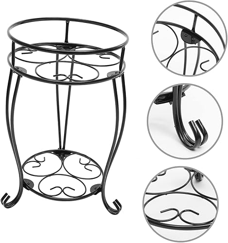 Miniatura 7 de Soporte de hierro resistente para plantas, elegante soporte para macetas para decoración de oficina en casa