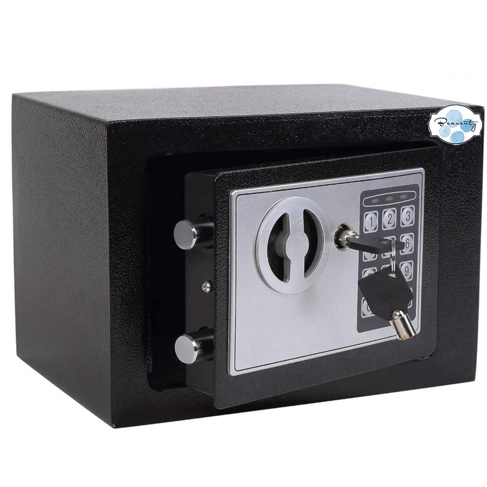 Beauenty Electronic Deluxe Digital Security Safe Box Keypad Lock Home Office Hotel Business Jewelry Cash Use Storage Money (17E Blake)