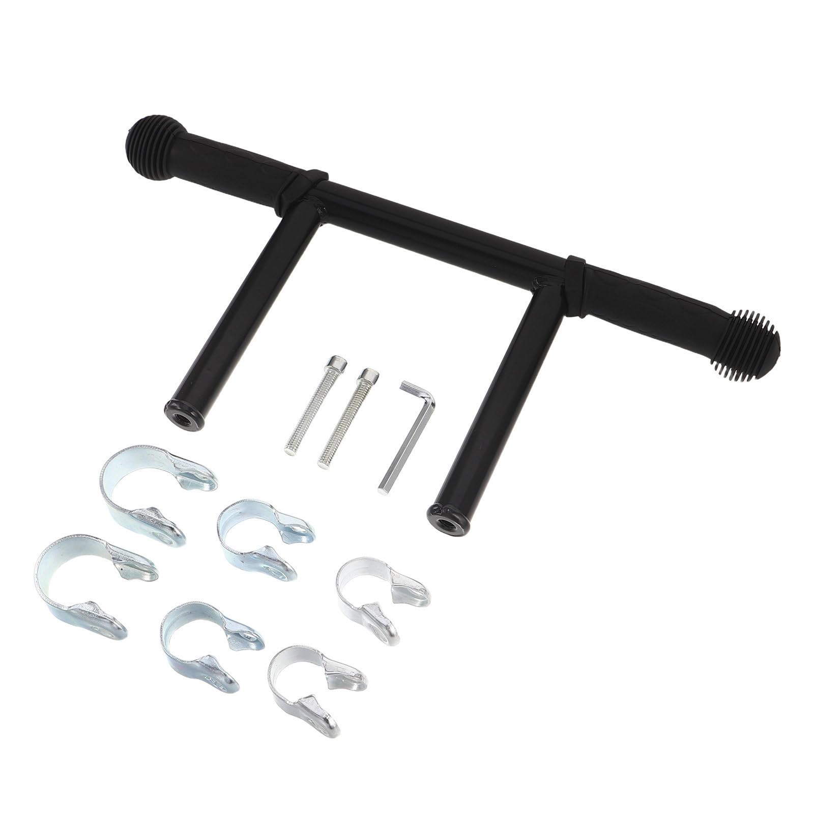 Barre d'appui réglable pour poussette et wagon avec multiples boucles, extension de guidon détachable en plastique et acier inoxydable, accessoires pour poussettes pour balades en
