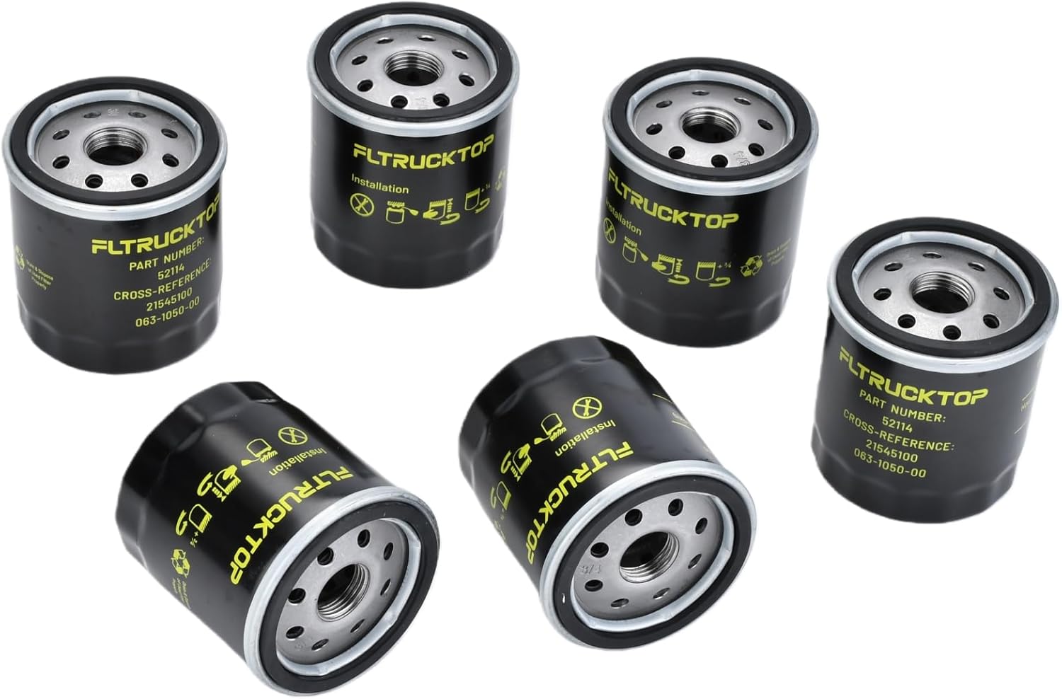 6PCS Oil Filters Compatible with Hydro-Gear 52114 for Toro 109-3321 for Ariens 21545100 Replace 539113466 063-1050-00 5101026X1 600976