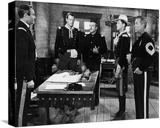 ART.COM Stretched Canvas Print FORT APACHE, 1948 directed by JOHN FORD Henry Fonda, John Wayne, George O'Brien, John Agar and Ward, 16" x 12"