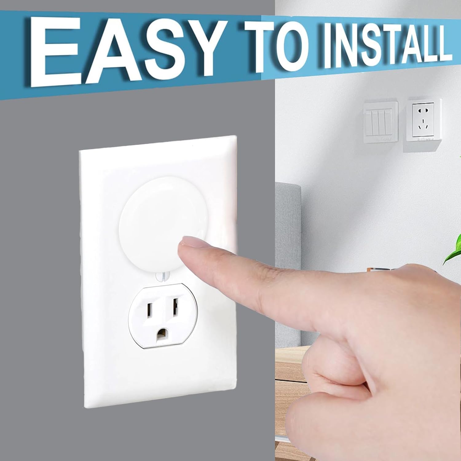 8 Pack Outlet Proof Covers, Protector Safety Improved Safety Plug Outlet Cover Proofing, White