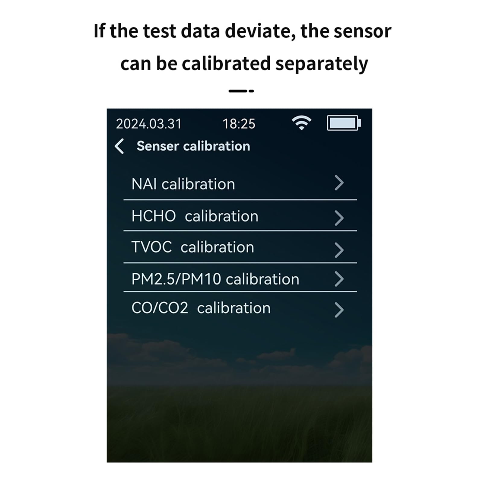 Aoresac Misurazione del Rivelatore di qualità Dell'aria con Concentrazione di Ioni Negativa/temperatura/umidità/VOC/PM2.5/PM10/CO/CO2 Tester Ionizzatore, Curve in Tempo Reale, Allarme, (#1)