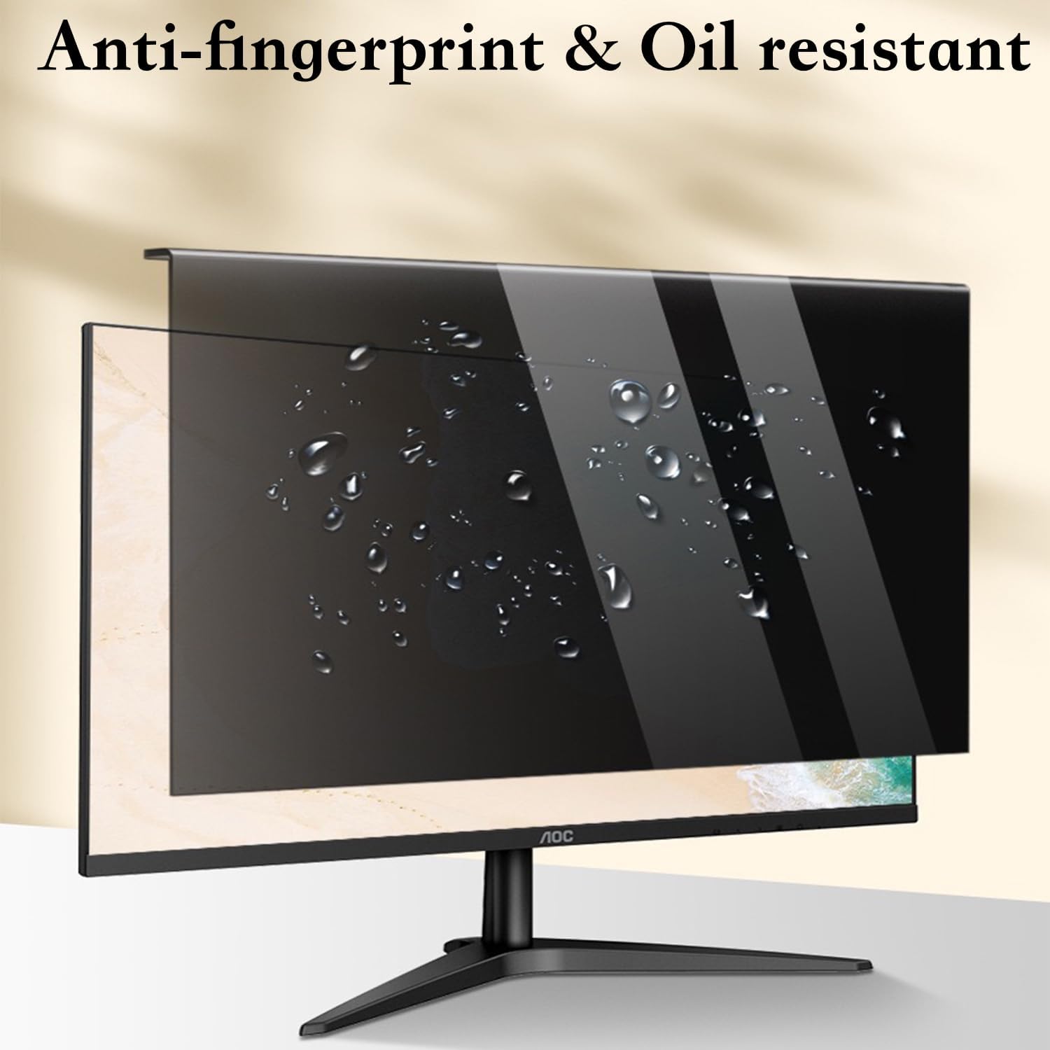 Hanging Computer Privacy Screen Filter 24 Inch,Compatible with 23/24 inch for 16:9 Widescreen Desktop Monitor, Anti Glare Eye Protection and Blue Light Blocks