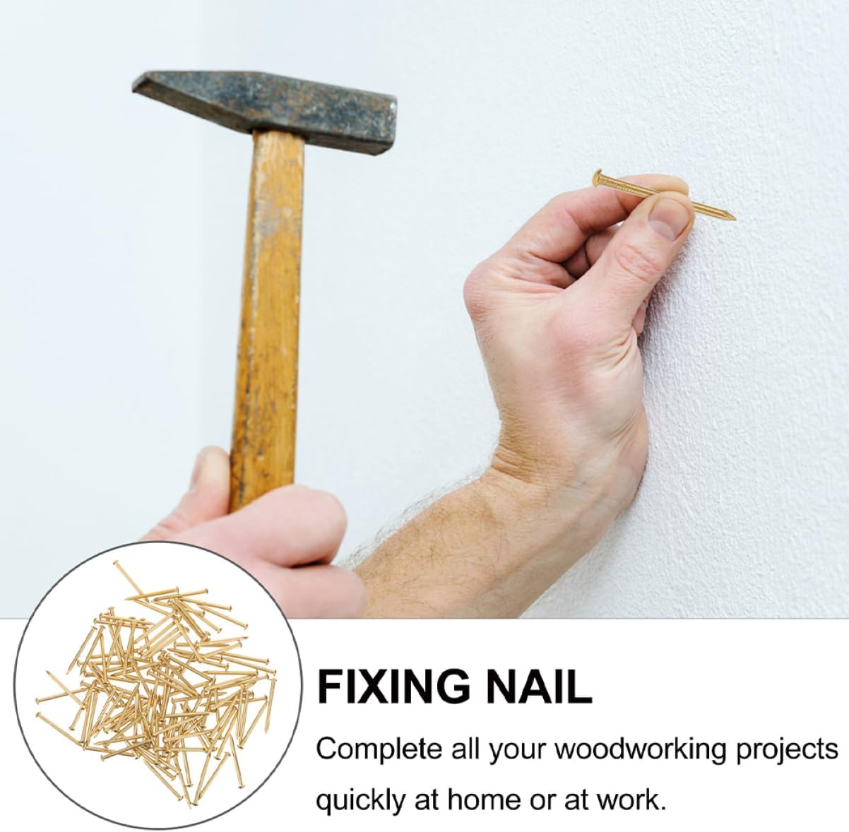2030pcs Round Head Copper Nails for Hanging Pictures Antique Gold Furniture Fixing Fasteners Home Decor DIY Accessories