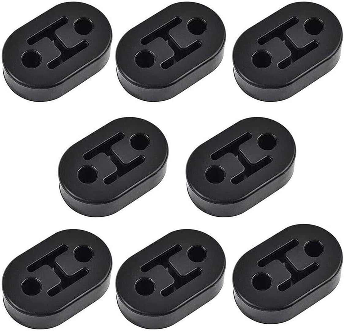 8Pcs Mount Bracket Duty Rubber 2 Hole Exhaust Hanger Tail Bushing Insulator