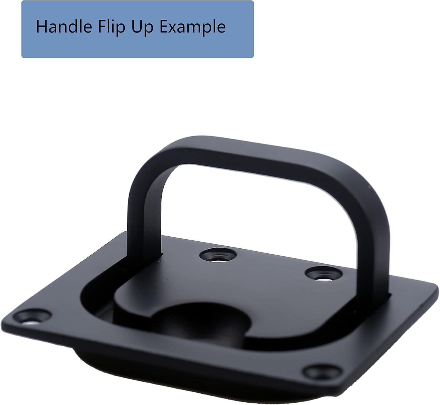 Thorn Boat Flush Hatch Lift Ring Pull Handle 3" Marine Stainless Steel Black Coated with Back Plate