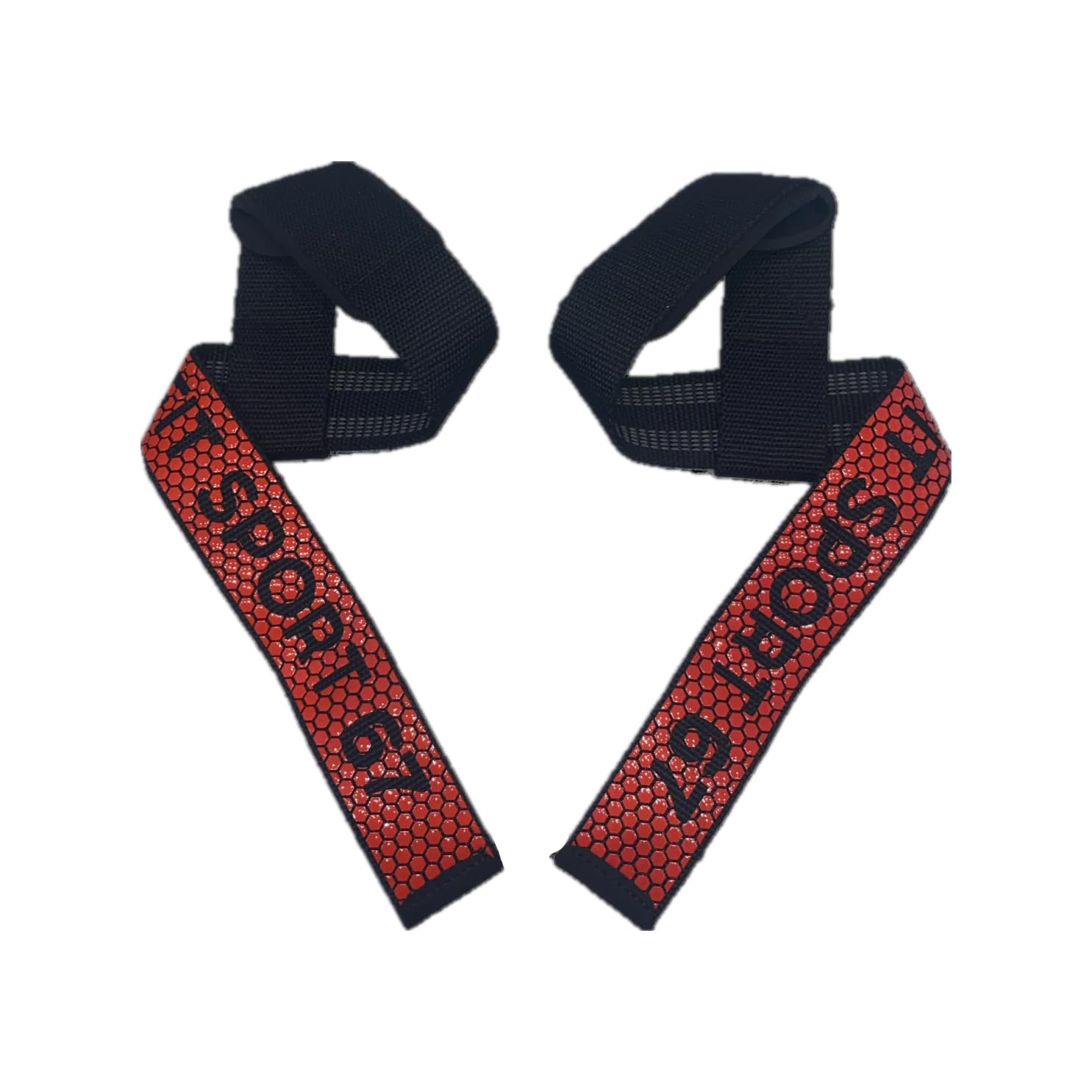 Myfitsport67® Weight Lifting Straps Gym Padded Fitness Accessories Crossfit Gym for Bodybuilding and Powerlifting Wrist Bands Gym Increases Strength with Reinforced Grip Unisex (Red) - Image 2