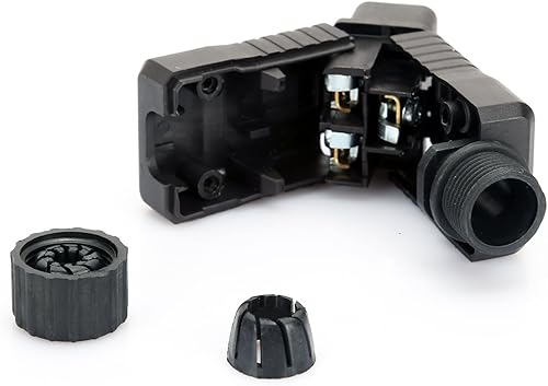 Miniatura 10 de Paquete de 2 adaptadores de enchufe de alimentación rewirable IEC 320 C20, Toptekits C20 bloqueo de tornillo CA, enchufe de CA IEC 320 C20 macho, EN