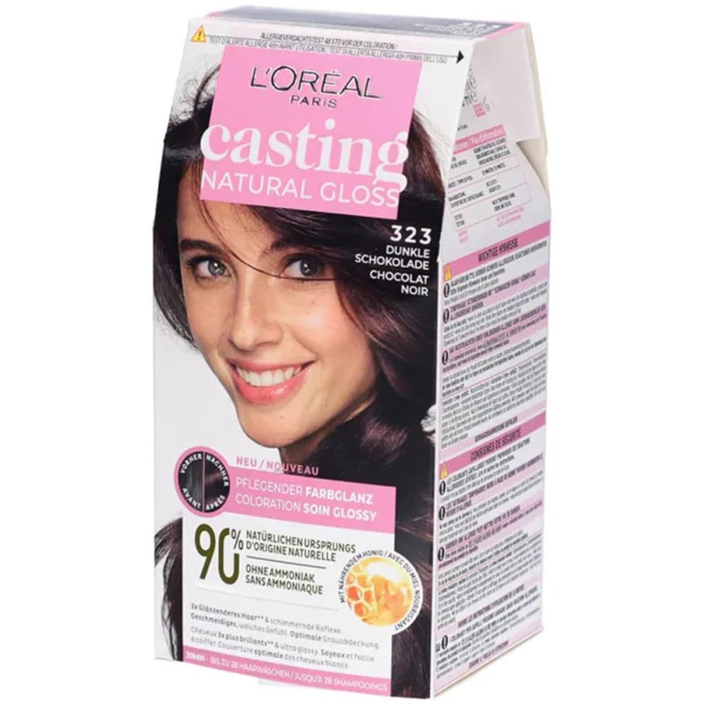 L'Oréal Paris - Farba Casting Natural Gloss - 323 Czekolada Czarna