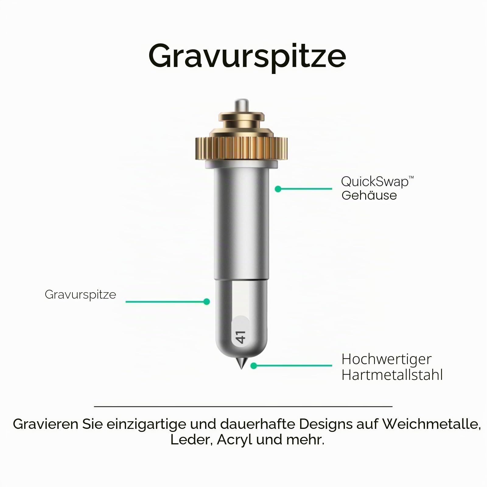 Cricut Gravierspitze + QuickSwap™-Gehäuse