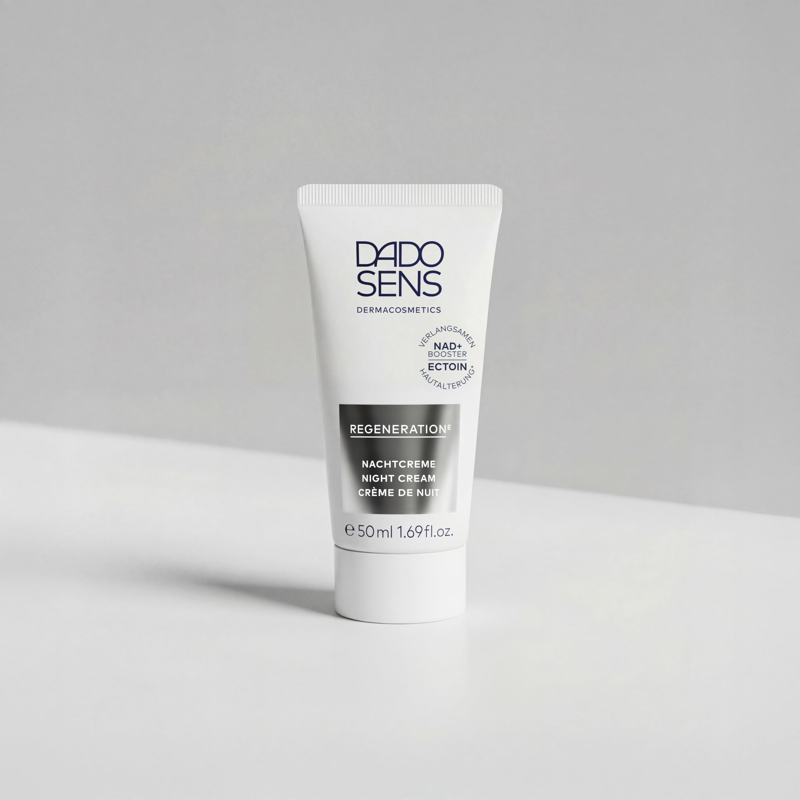 DADO SENS REGENERATION E Nachtcreme 50 ml, Mit NAD+ Booster & Ectoin | Feuchtigkeitsspendende Nachtpflege, Mildert Falten, Anti-Aging Nachtcreme, Regenerierend & Straffend, Fördert Zellenergie