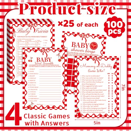 Outus 100 Pcs She's Ready to Pop Baby Shower Games Funny Bingo Baby Shower Cards Retro Soda Theme She's Ready to Pop Babies Showers Activities Decor for Coquette Gender Reveal Party Decorations by Outus - Used condition - Image 2