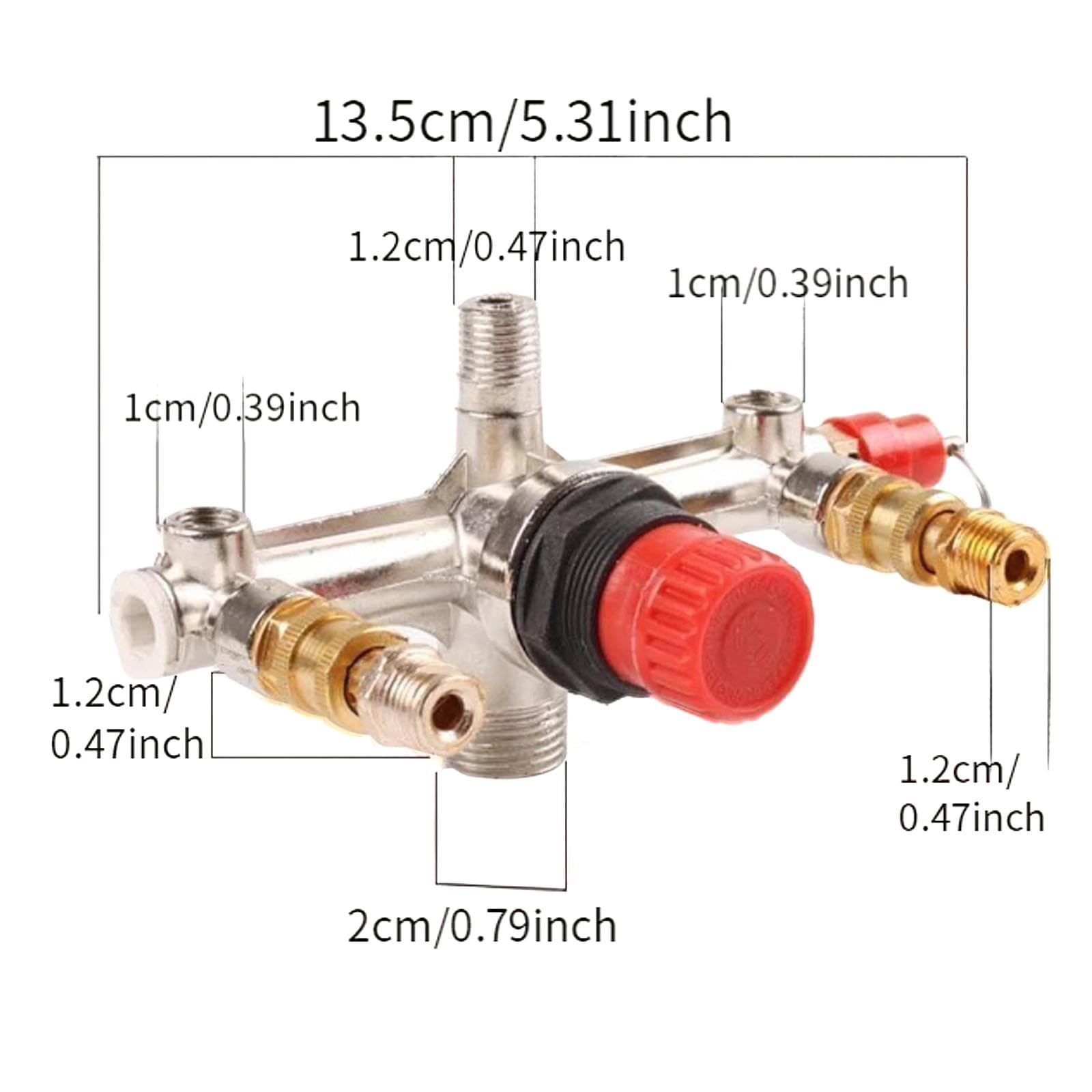 F Fityle Válvula de control del interruptor de presión del compresor de Control de presión preciso Robusto Multiuso claras Mejorado 90-120 PSI, Calibre de Cromado