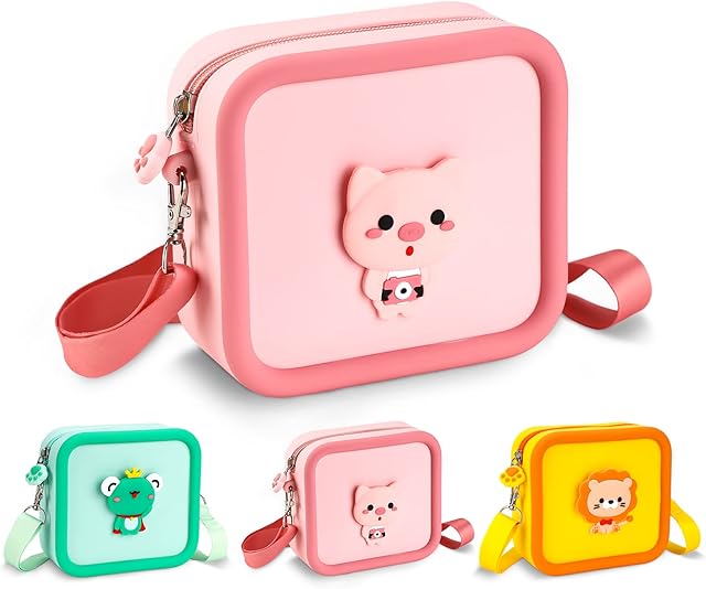 TOYOGO Kids Camera Case, Kids Bag, Portable Bag for Kids, Accessories for Kids Digital Camera, Suitable for Girls and Boys from 3, 4, 5, 6, 7+ Years Old (Pink)