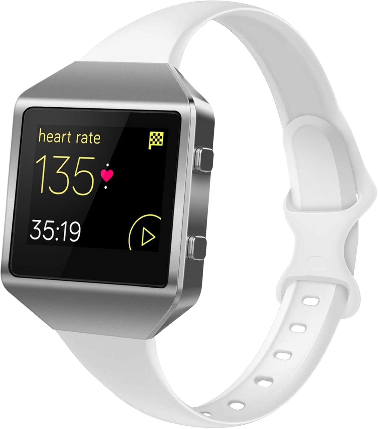 Acrbiutu Bands Compatible with Fitbit Blaze, Slim Thin Narrow Replacement Silicone Sport Accessory Strap Wristband with Metal Frame for Fitbit Blaze Smart Fitness Watch Women Men
