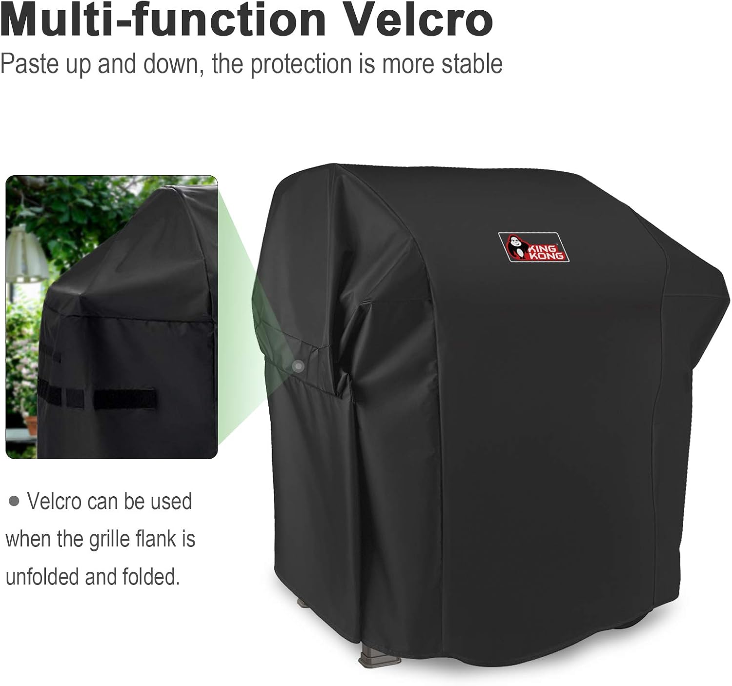 Kingkong Gas Grill Cover for Weber Spirit 200 and Spirit II 200 Series 2 Burner Gas Grill, Including Grill Brush, Tongs and Thermometer