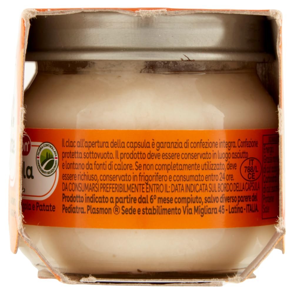 Plasmon Pesce Spigola con Patate, 12x (2x 80g), Mit ausgewählten Zutaten, 100% natürlich, Ohne Stärken und Salz hinzugefügt + Italian Gourmet polpa 400g