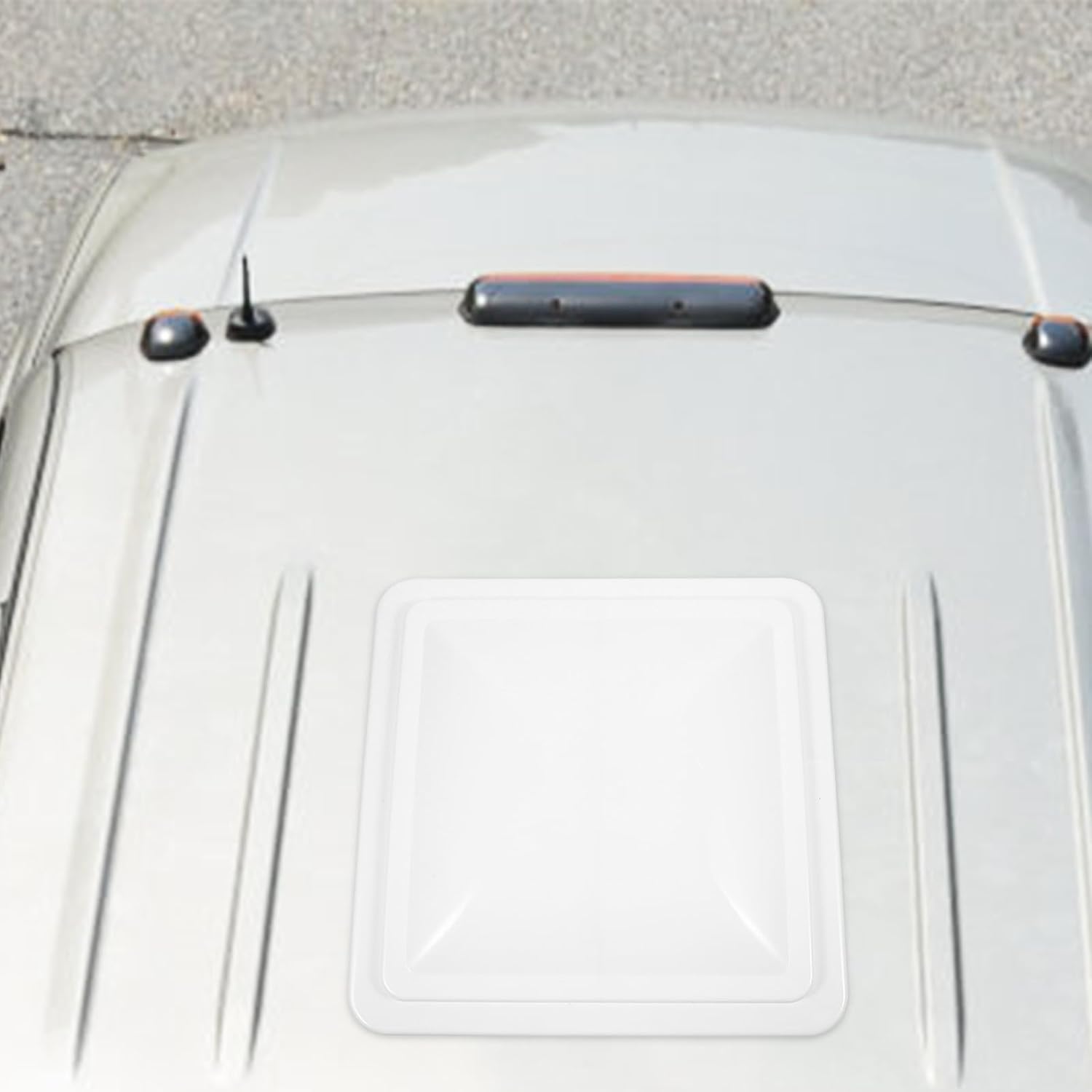 HANABASS Rv Vent Cover 14-inch Camper Roof Ventilation Hood White, Trailer Vent Cover Replacement for Motorhome Airflow and Exterior Ventilation