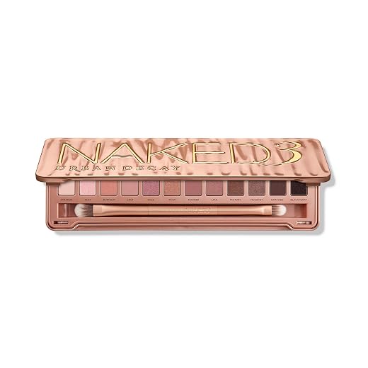 Urban Decay Naked 3 Eyeshadow Palette: 12x Eyeshadow, 1x Doubled Ended Shadow Blending Brush -