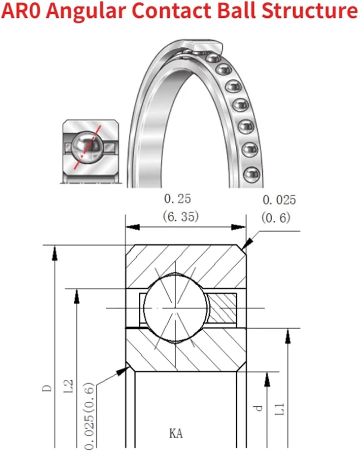 Thin Walled Bearing Four Point Contact Ball deep Groove Angular(Ar0,KA100)