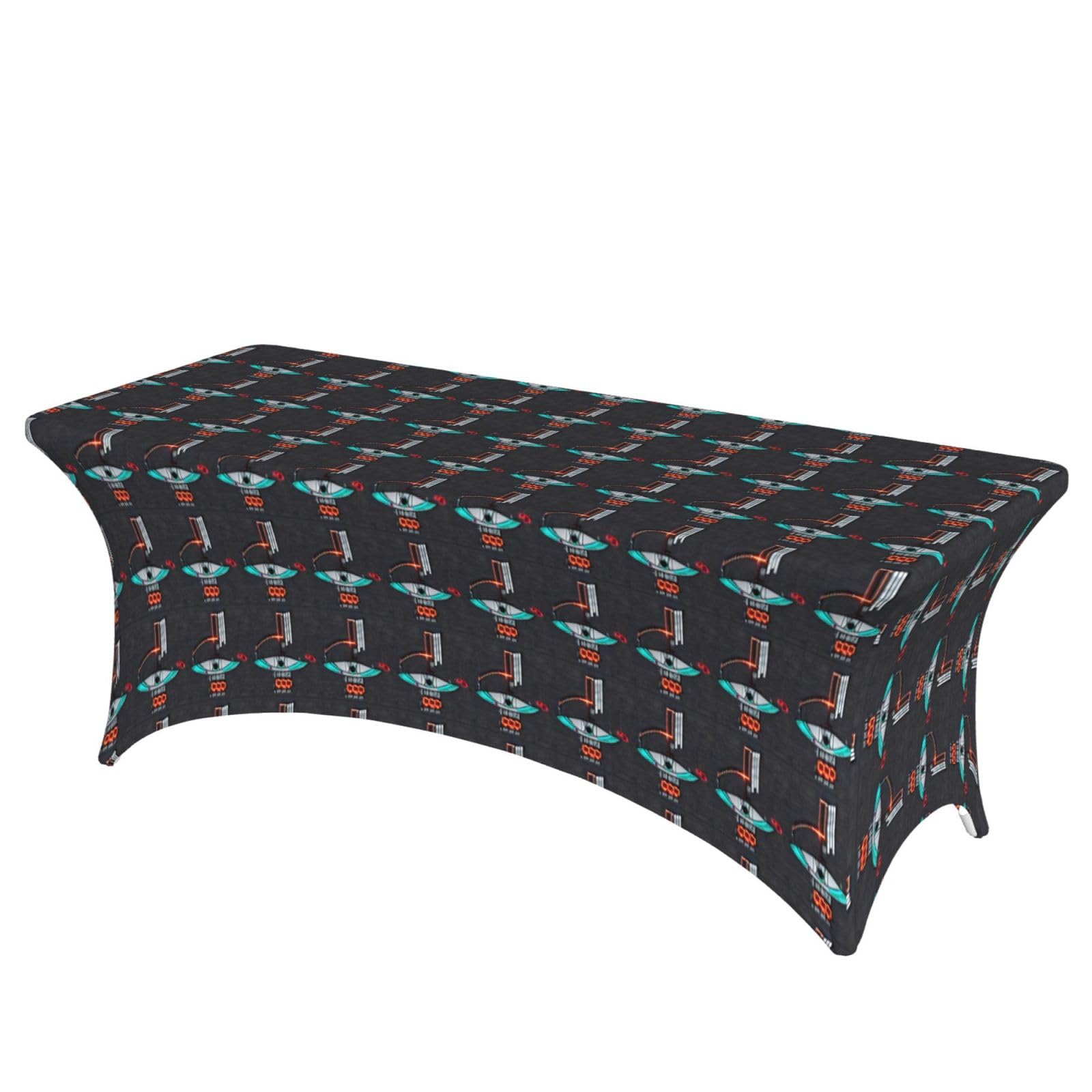 AYYQWE Darts Arrows Print Elastic Rectangular Tablecloth For Banquet Outdoor Picnics Office Table Cover