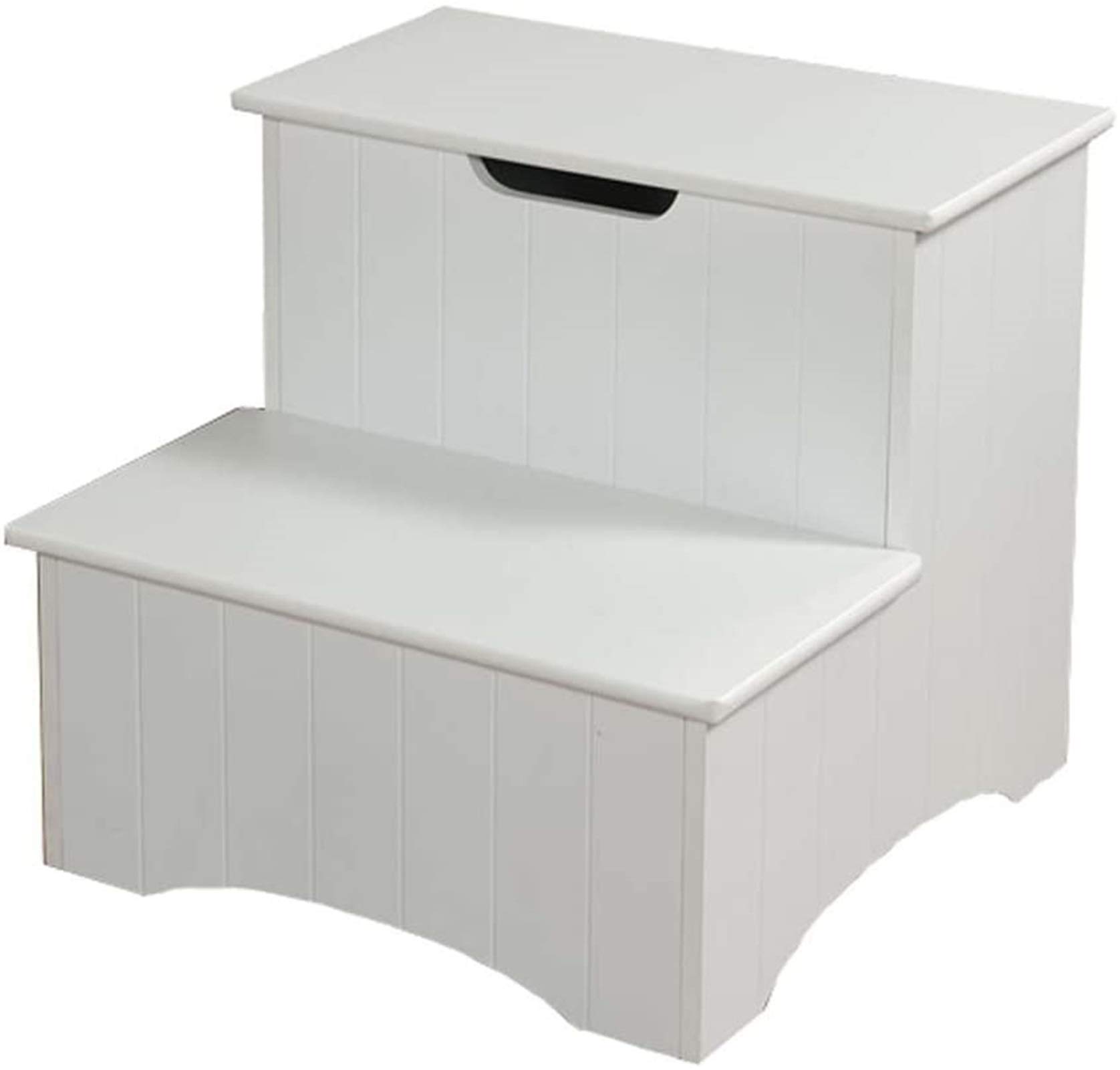 Taburete escalera portátil bajo de madera con 2 peldaños para dormitorio y salón