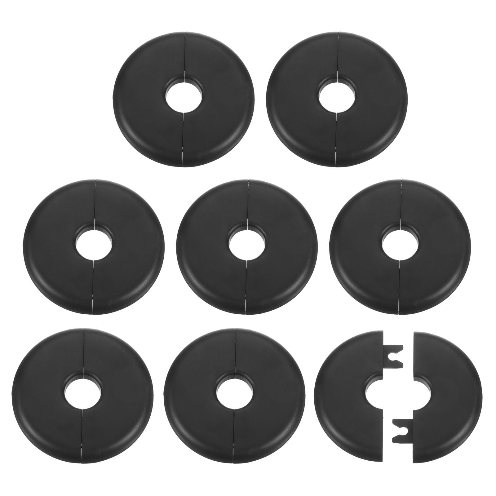 Rosace noire adhésive 17mm pour décoration tuyau cuisine et salle de bain