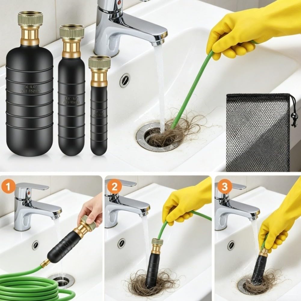 Abflussreiniger Set 1-6 Zoll Rohr Wasserschlauch