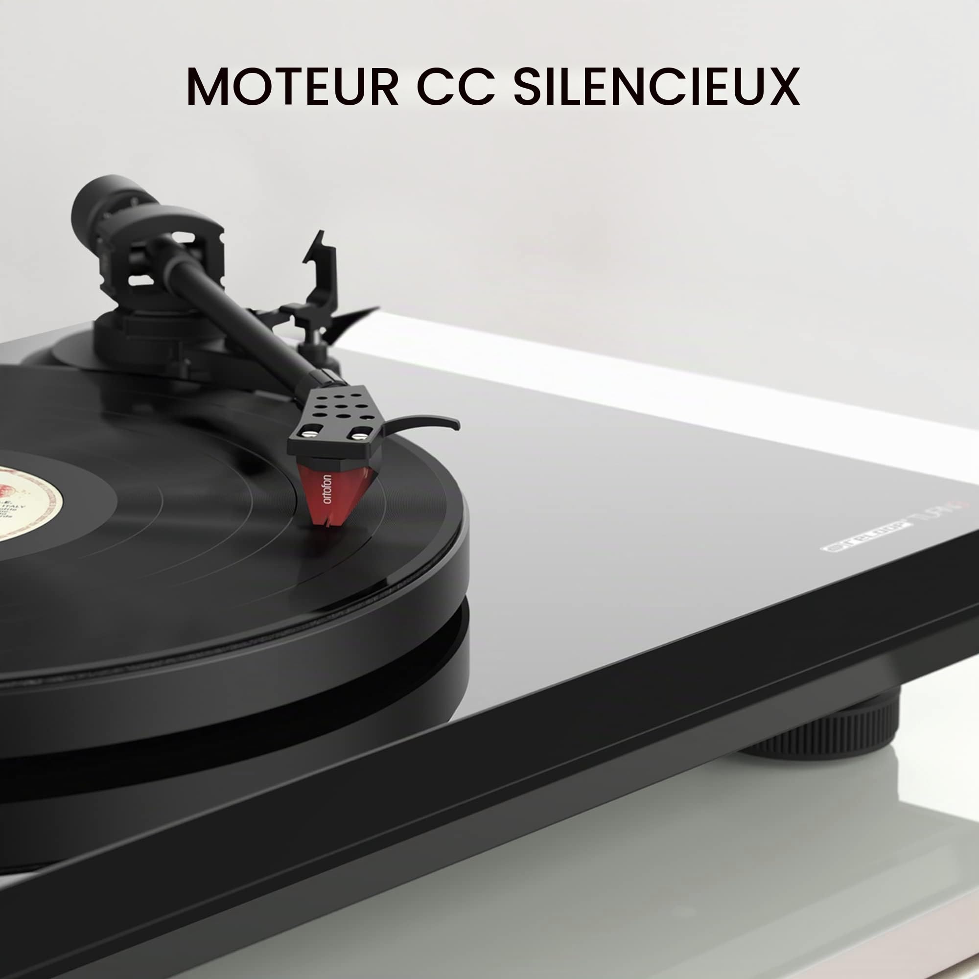 Reloop Turn 3 MK2 | Platine Vinyle Hi-FI Authentique entraînée par Courroie avec Fonction d'enregistrement USB, Système de Cellule Ortofon 2M Red prémonté, Contrôle Moteur intégré (33/45/78 RPM)