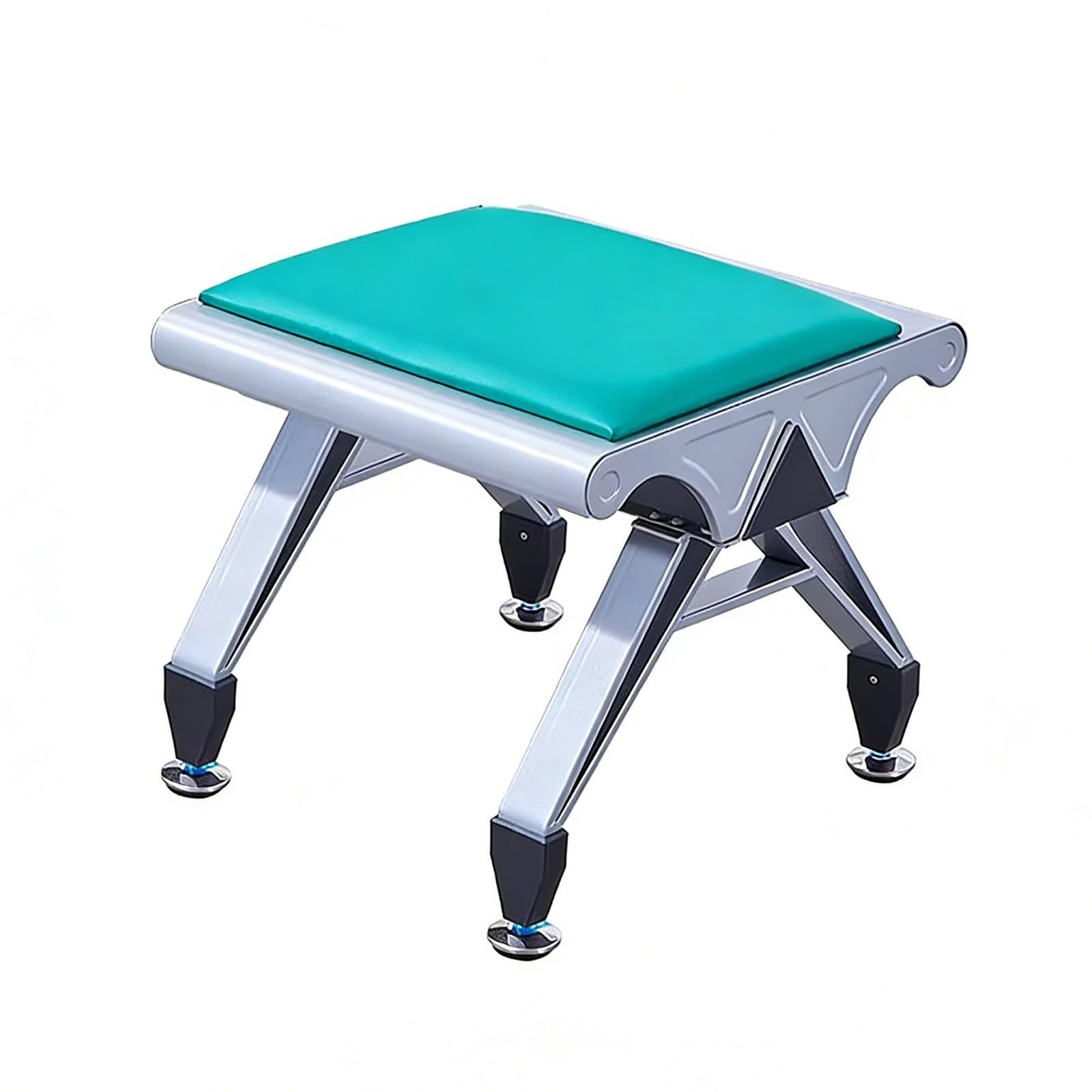 SGKOMN PU Leather Waiting Room Bench - Comfortable Office Guest Seating for Clinics, Airports, Banks & Hospitals - Durable Reception Chair for Visitors, Green-49 * 50 * 41cm/20 * 20 * 16in